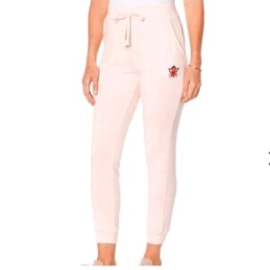 Badgley Mischka NWT Baby French Terry Knit Jogger Pant Pale Pink Women's Size 2X